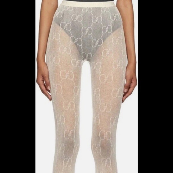Gucci Off-White GG Supreme Interlocking Tights - Picture 1 of 4